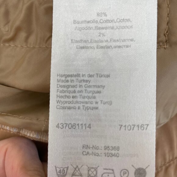 Olsen Europe Lisa Casual Mid Rise Cotton Cuffed Pants Carmel Tan Sz 6 - Picture 8 of 9